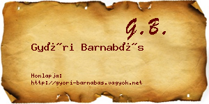 Győri Barnabás névjegykártya